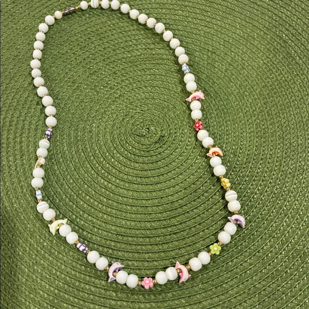Glass Colorful Beaded Necklace
